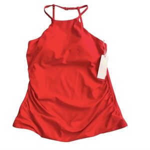 Anne Cole Nwt Spice Wireless High Neck Swim Tankini Top Small S